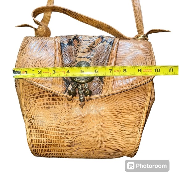 Vintage Sharif Snakeskin Crossbody western Bohemian bag - Picture 5 of 7
